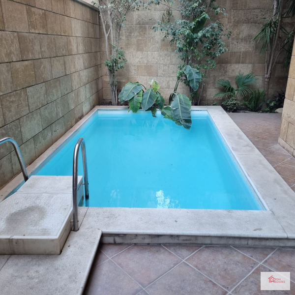 Ground floor apartment 5 bedrooms private swimming pool maadi degla