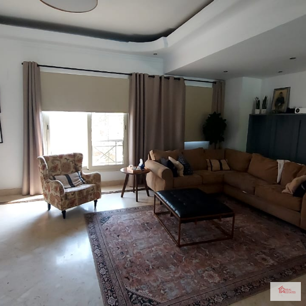 Villa single family home Private rent Katameya Heights Semi Furnished Swimming Pool New Cairo Egypt