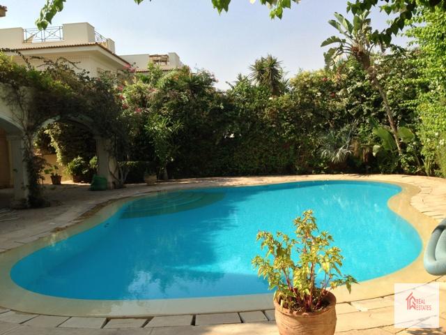 Katameya heights Golf tennis Resort standalone villa rent New Cairo Egypt