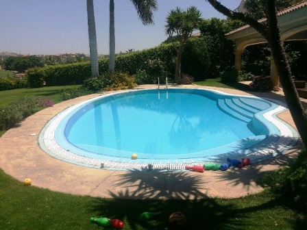 Full furnished duplex villa rent katameya heights 3 bedrooms private pool