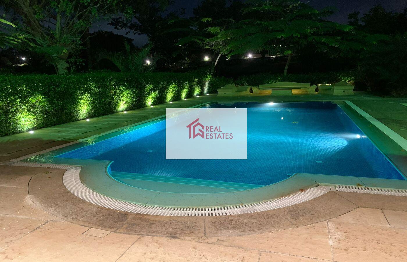 Stunning Modern Fully Furnished Villa Duplex rent katameya Heights private Swimming Pool