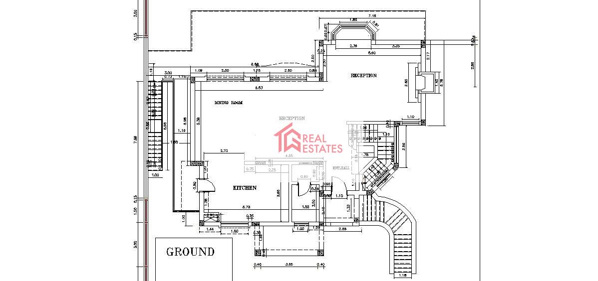 Villa duplex Ground first Floor furnished at Katameya Heights Golf tennise Resote For Rent New Cairo Egypt