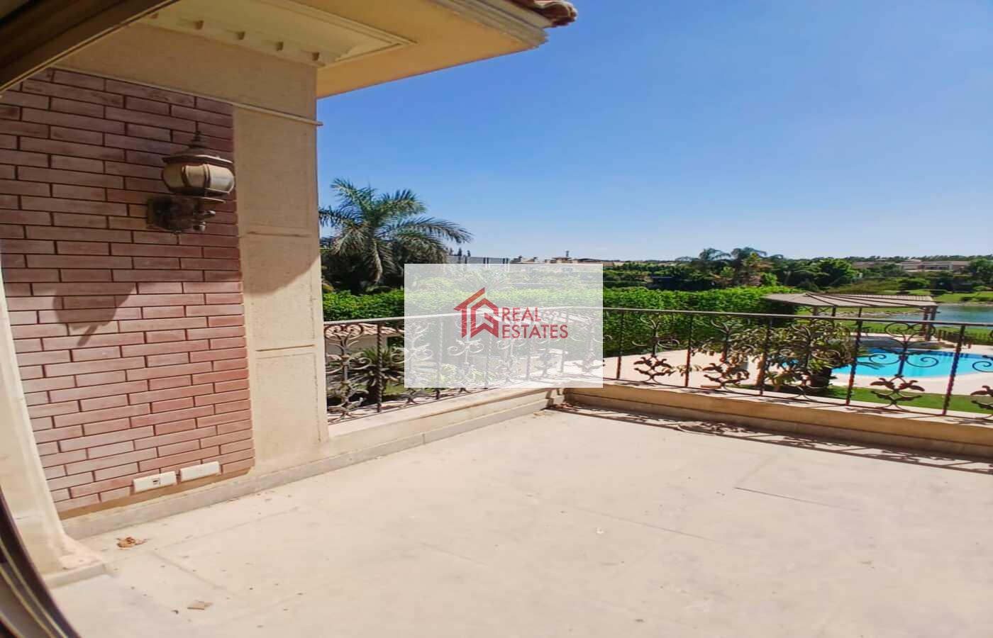 standalone villa in katameya heights for rent over looking landscap and lake view