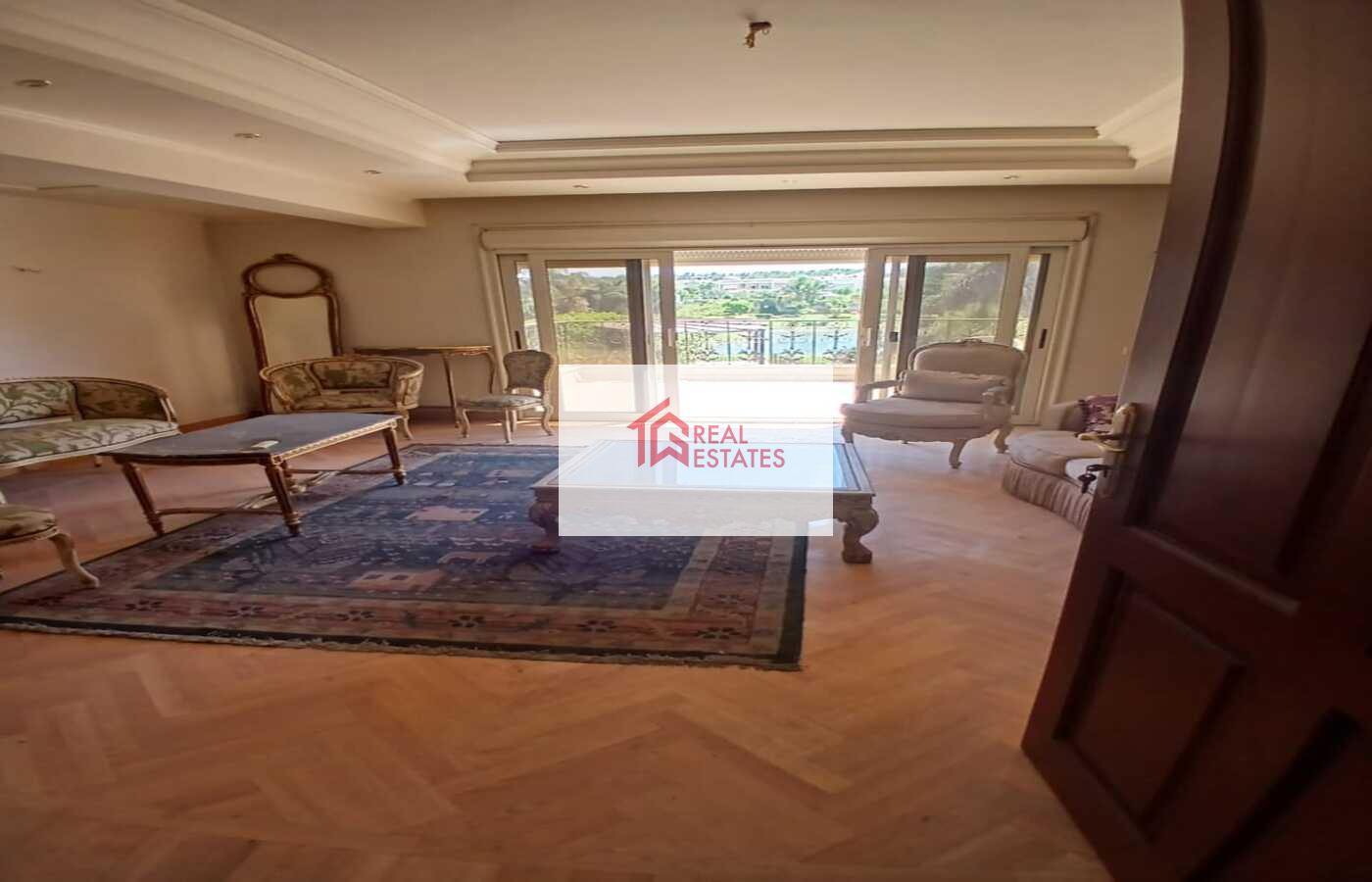 standalone villa in katameya heights for rent over looking landscap and lake view