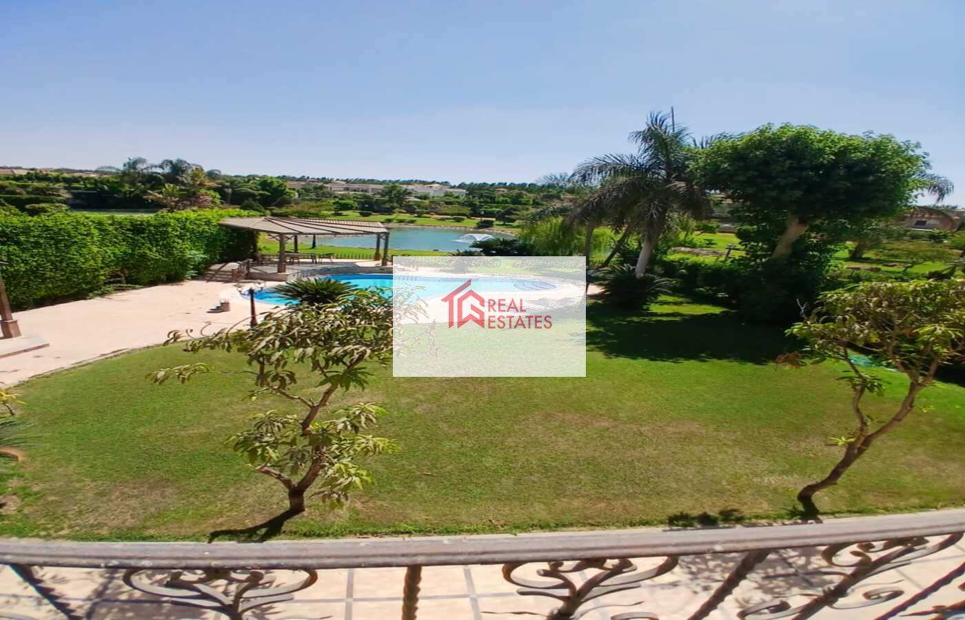 standalone villa in katameya heights for rent over looking landscap and lake view