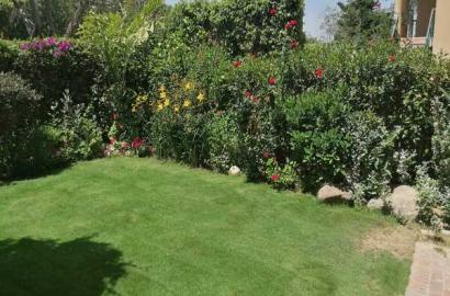 furnished ground floor apartment 3 bedrooms 3 bathrooms rent in katameya heights compound extension new Cairo