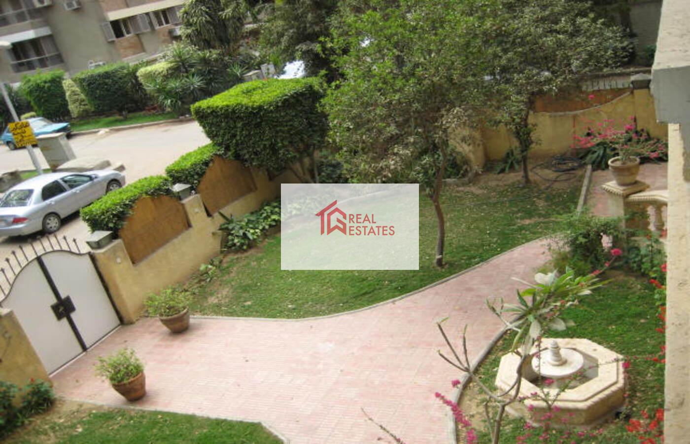 Gound Floor Apartment Two story Duplex 4 Bedroom Private Garden and Swimming Pool Maadi Sarayate walking to thr french school