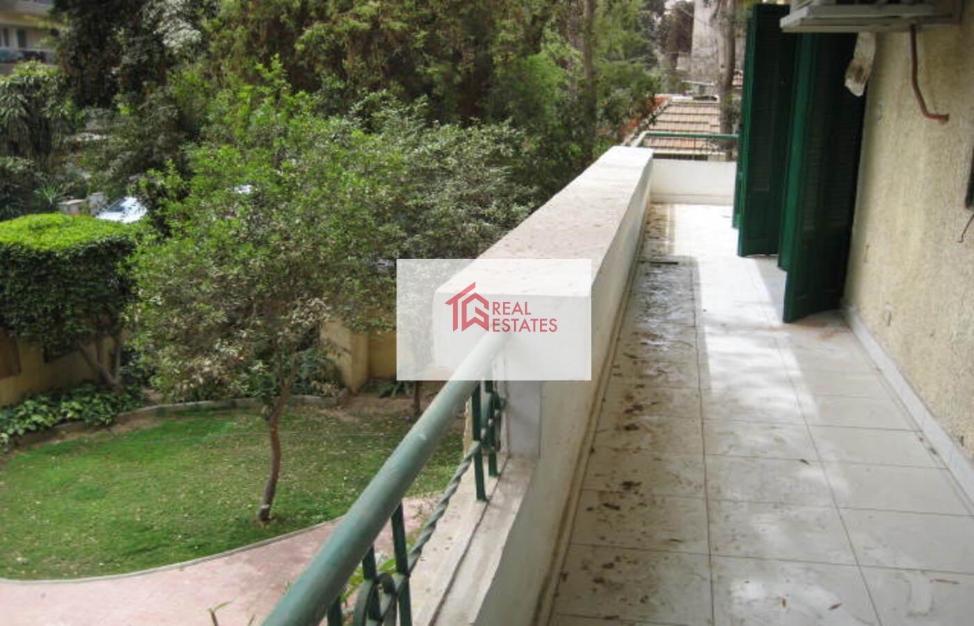 Gound Floor Apartment Two story Duplex 4 Bedroom Private Garden and Swimming Pool Maadi Sarayate walking to thr french school