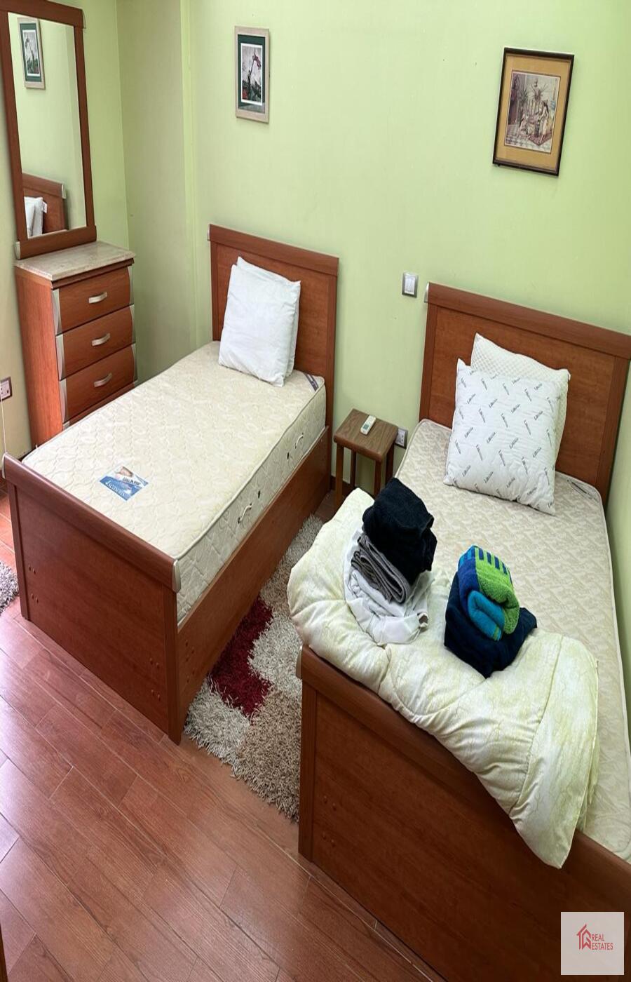 Modern furnished apartment rent 2 bedrooms 2 bathrooms maadi Sarayate suburban Cairo Egypt