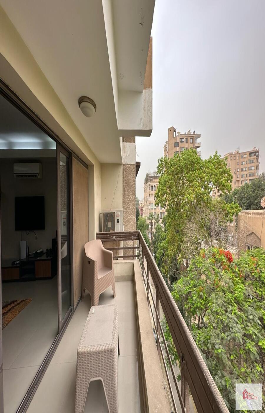 Modern furnished apartment rent 2 bedrooms 2 bathrooms maadi Sarayate suburban Cairo Egypt