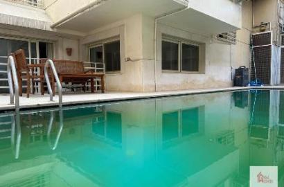 Ground floor apartment duplex rental Maadi sarayate Cairo Egypt