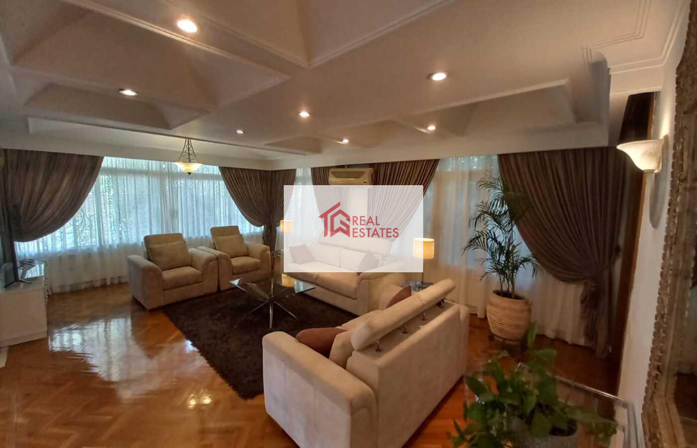 Stunning Ground and First Floor Duplex with Private garden For Rent in Sarayate hay al Maadi - Cairo Egypt