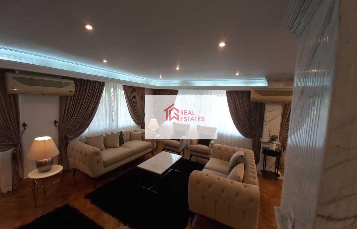 Stunning Ground and First Floor Duplex with Private garden For Rent in Sarayate hay al Maadi - Cairo Egypt