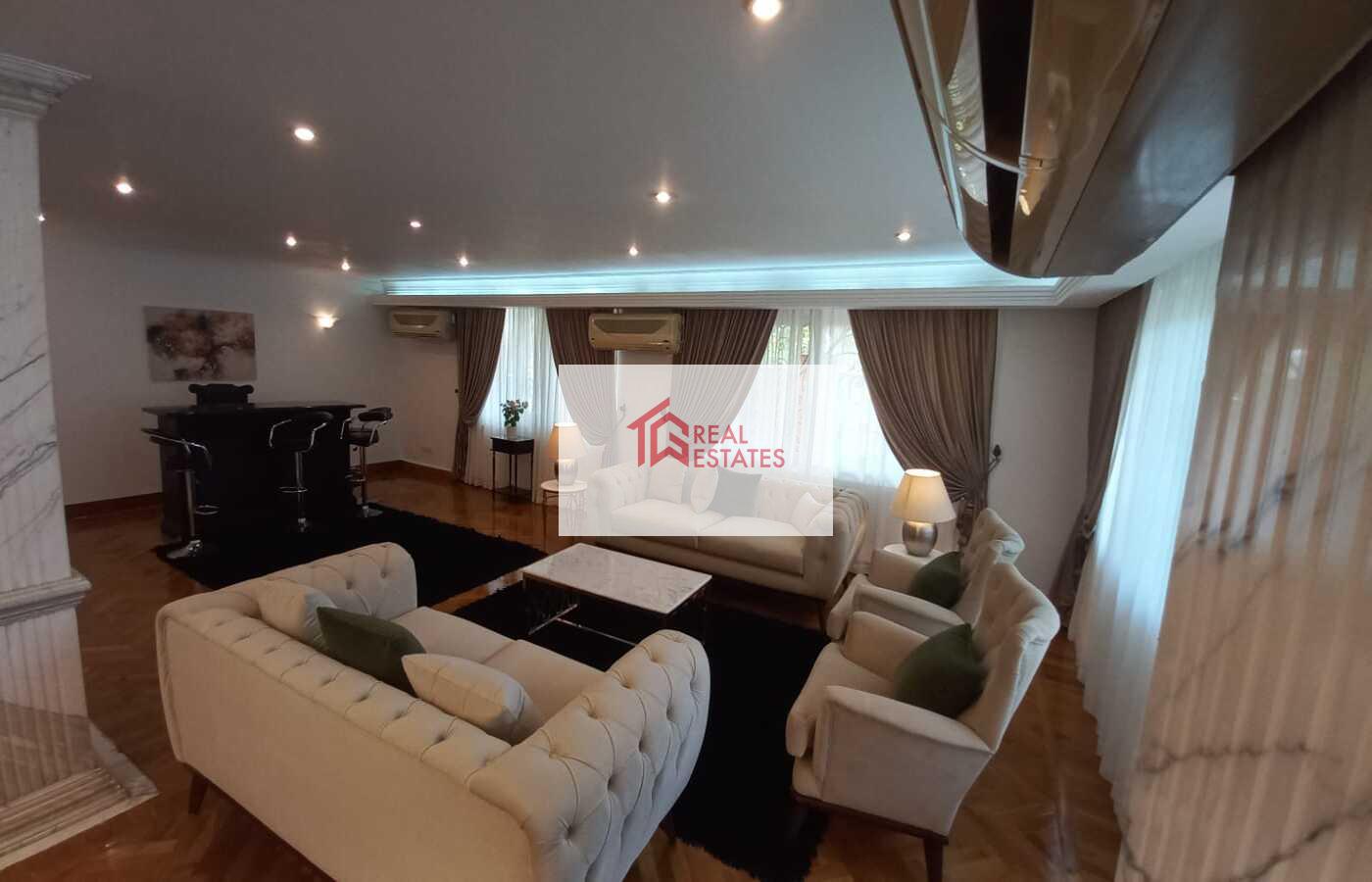 Stunning Ground and First Floor Duplex with Private garden For Rent in Sarayate hay al Maadi - Cairo Egypt