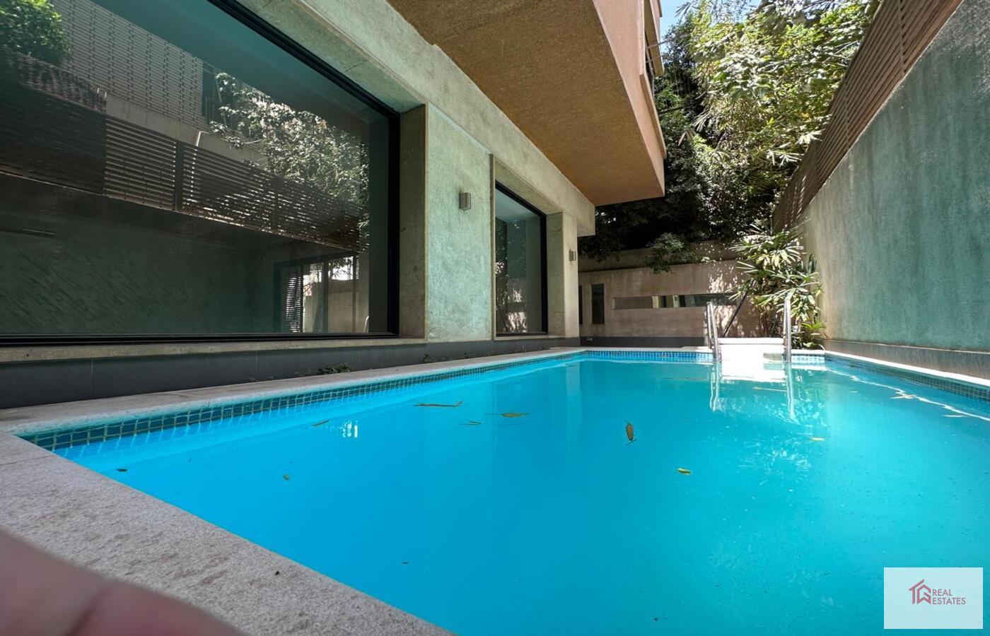 Modern Ground Floor with Private pool For Rent in Degla Maadi - Cairo - Egypt