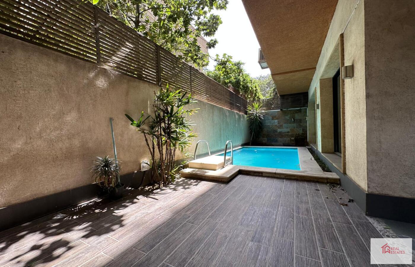 Moderna planta baja con piscina privada en alquiler en Degla Maadi - El Cairo - Egipto