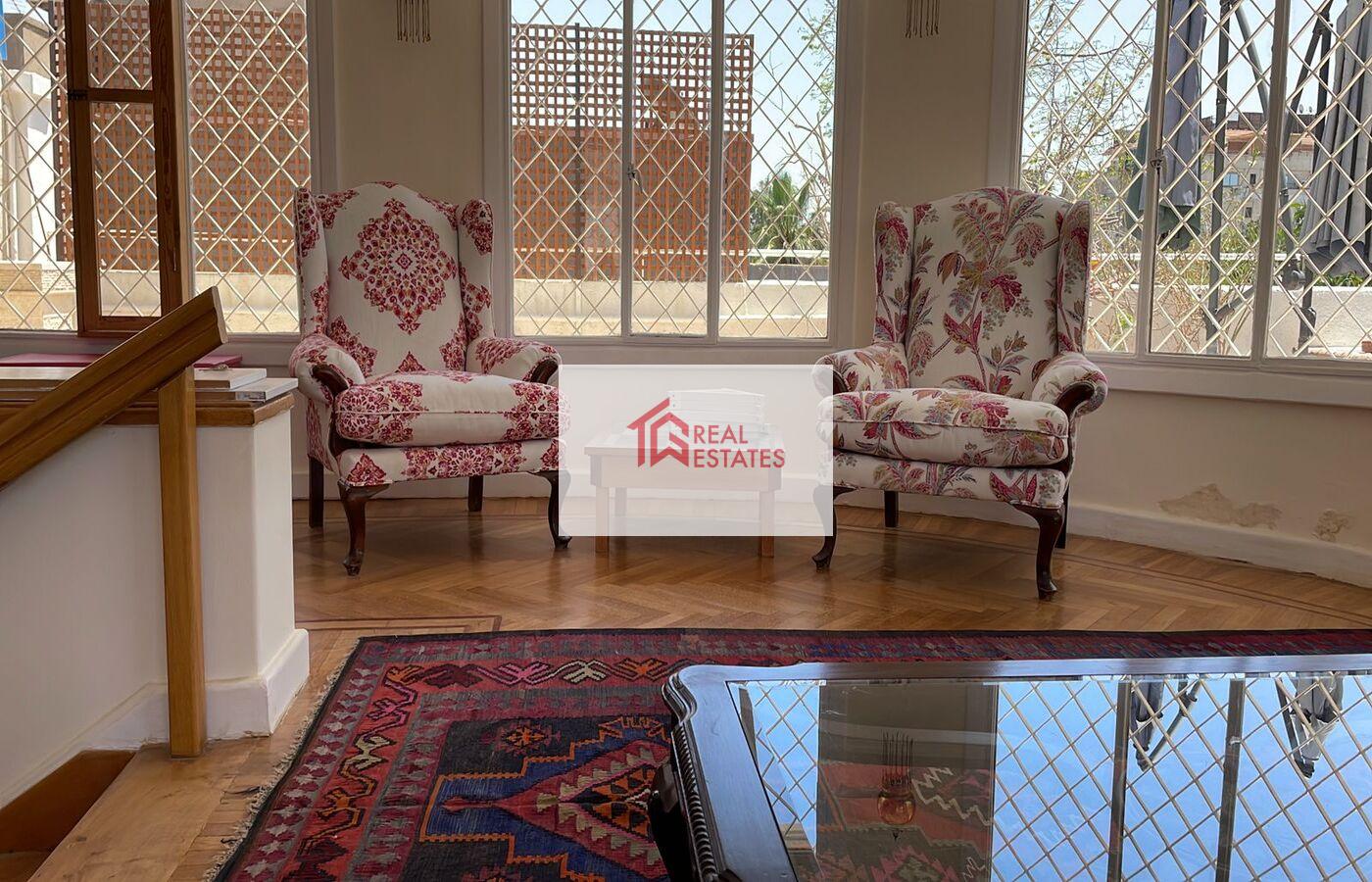 Penthouse Maadi Sarayate for rent big terrace