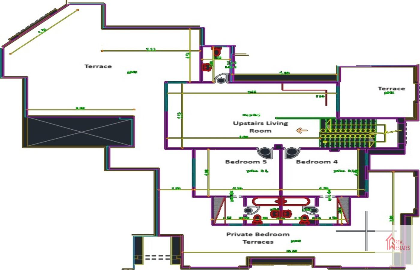 Amazing Roof Duplex with shared pool For Rent in Sarayat maadi - Cairo - Egypt