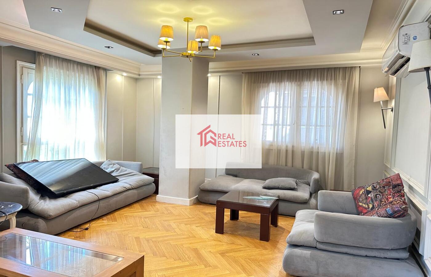 Modern Apartment For Rent in Maadi Degla - Cairo Prime location Consisting of : 2 bedrooms - 2 bathrooms - open kitchen- reception