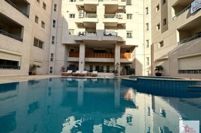 Ground Apartment floor 2 bedrooms 2 bathroom rent maadi Sarayate shared swimming pool Cairo Egypt