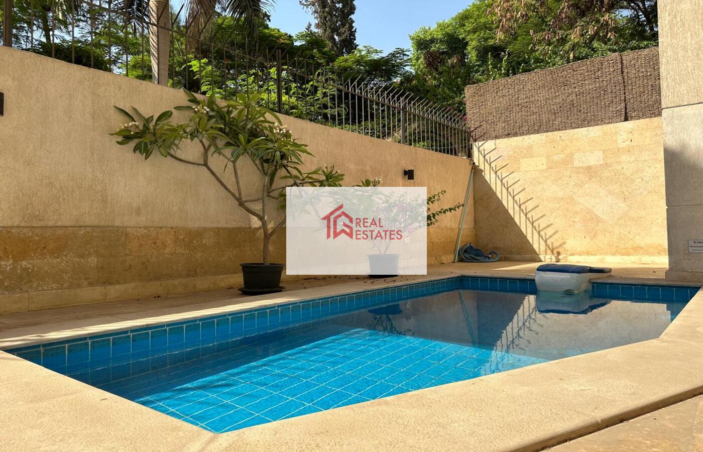 Modern Ground Floor with private pool For Rent in Sarayat Maadi - Cairo- Egypt