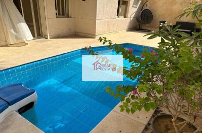 Modernes Erdgeschoss mit privatem Pool zu vermieten in Sarayat Maadi – Kairo – Ägypten