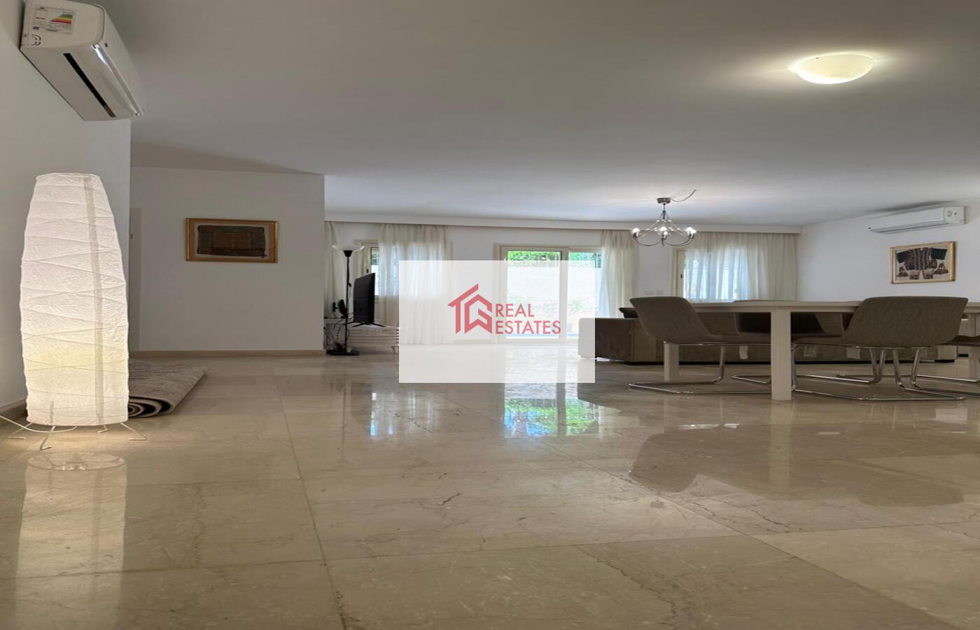 Modern Ground Floor with private pool For Rent in Sarayat Maadi - Cairo- Egypt