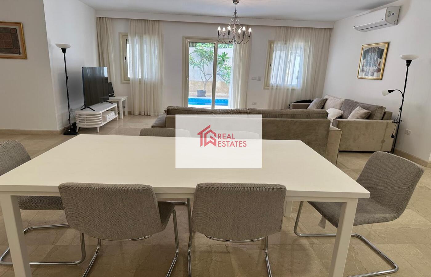 Modern Ground Floor with private pool For Rent in Sarayat Maadi - Cairo- Egypt