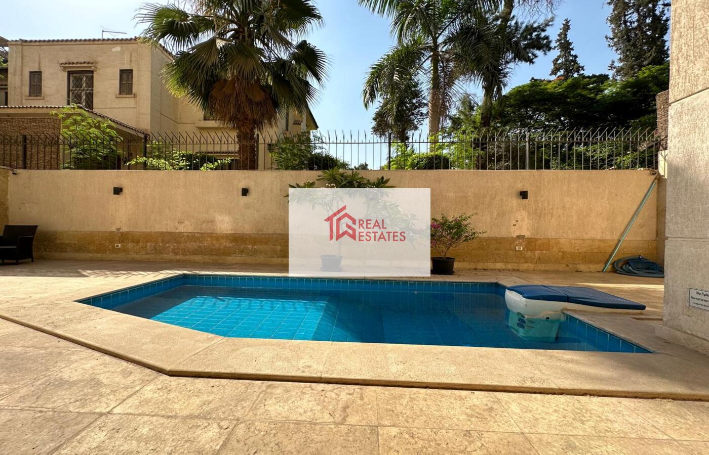 Modern Ground Floor with private pool For Rent in Sarayat Maadi - Cairo- Egypt