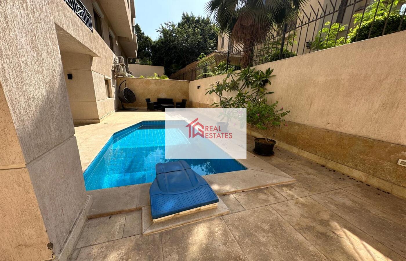 Modern Ground Floor with private pool For Rent in Sarayat Maadi - Cairo- Egypt