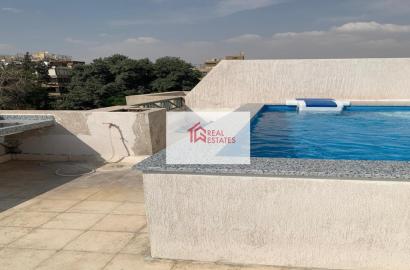 Penthouse Meublé Piscine Privée 4 Louer Maadi