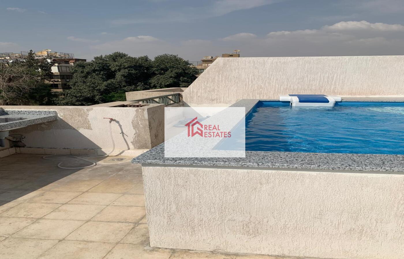 Penthouse Meublé Piscine Privée 4 Louer Maadi