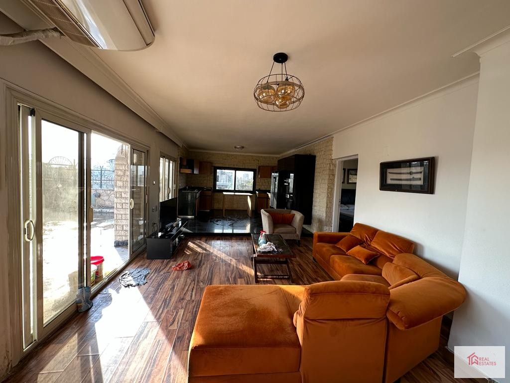 penthouse sur le toit degla maadi 2 chambres 2 salles de bain grande terrasse superbe vue