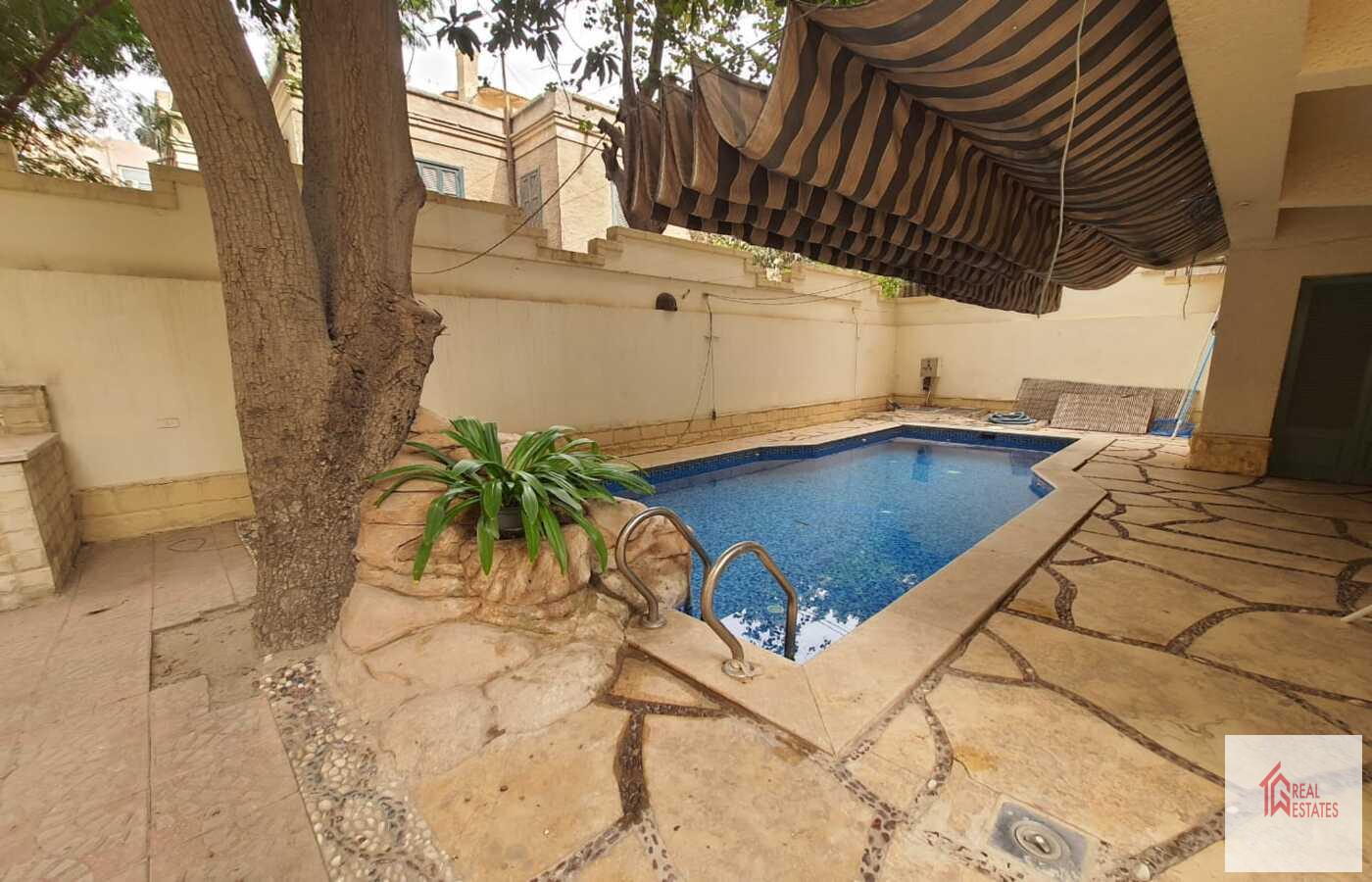 Planta baja con piscina privada en alquiler en Sarayat El Maadi - El Cairo - Egipto