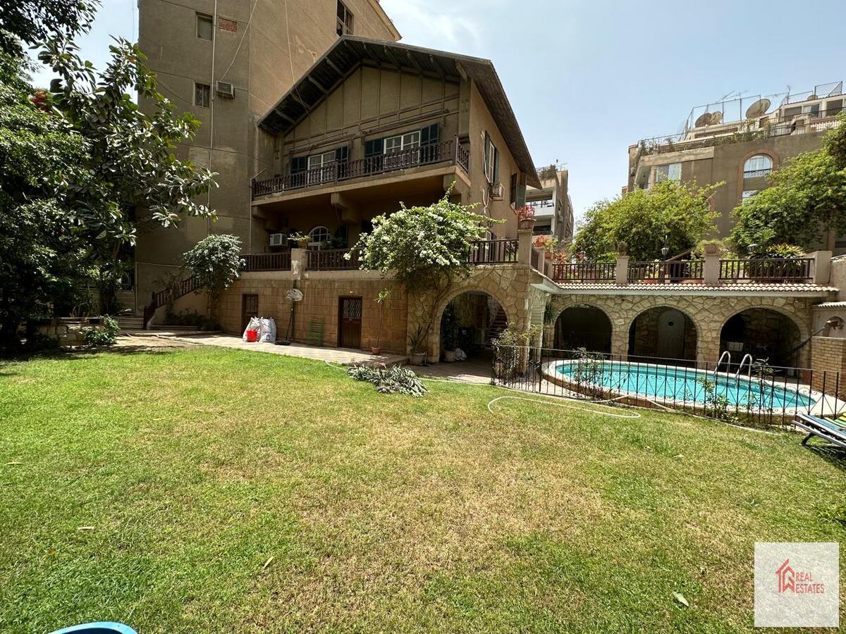 Fully furnished Villa with balcony for rent in Maadi Sarayat, Cairo, Egypt.