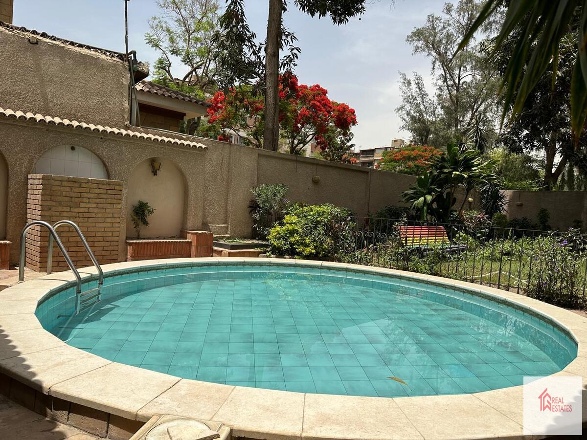 Fully furnished Villa with balcony for rent in Maadi Sarayat, Cairo, Egypt.