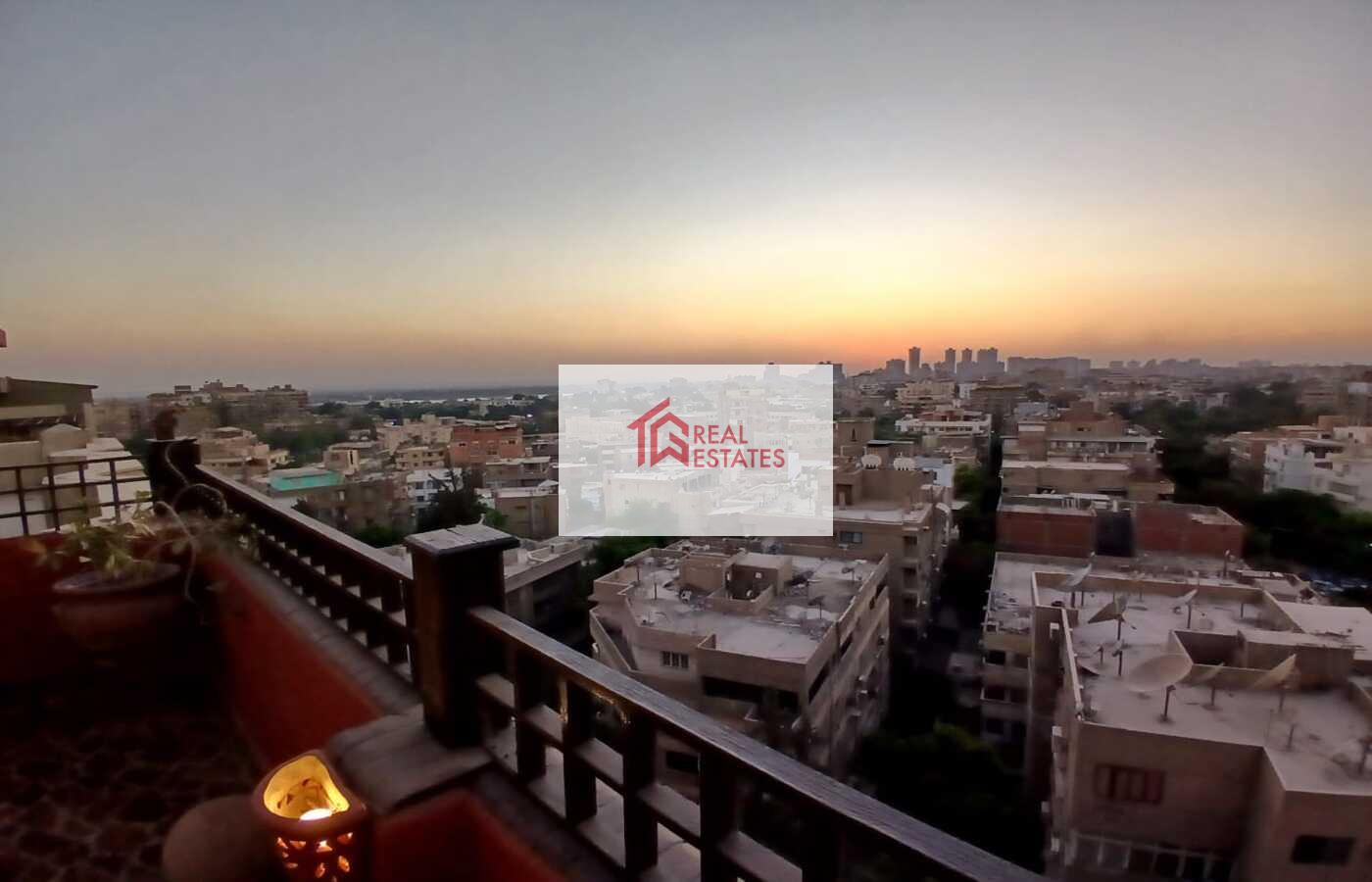 Penthouse Roof one floor Ultra modern for rent fully Furnished maadi degla egypt