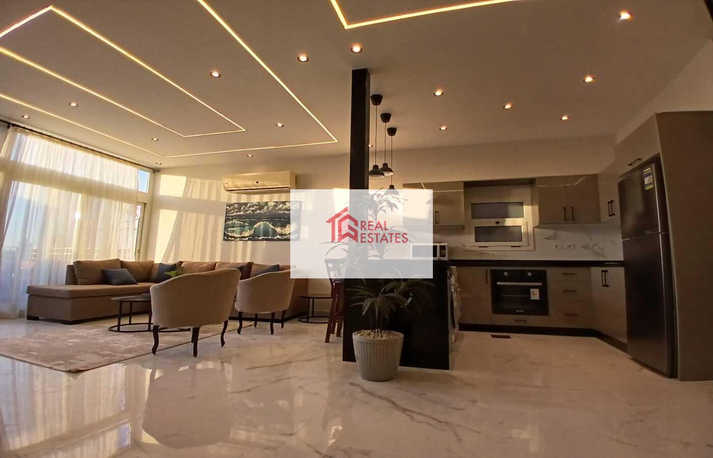 Penthouse uLtra modern for rent fully Furnished maadi degla egypt