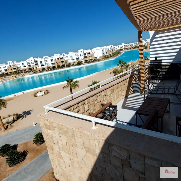 Modern apartment furnished rent short long term Swanlake ElGouna village Red sea Hurgada