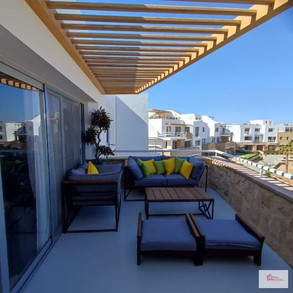 Modern apartment furnished rent short long term Swanlake ElGouna village Red sea Hurgada